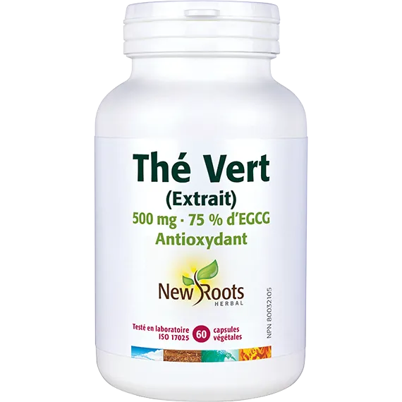 Thé Vert (Extrait) 500 mg · 75 % d’EGCG