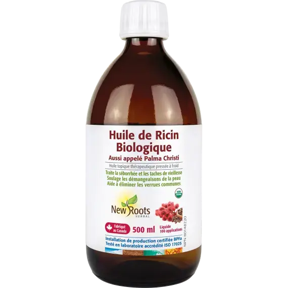 Huile de ricin 100 % pure et biologique